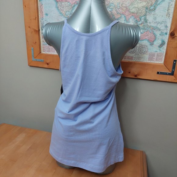 Kangol Spaghetti Top Camisole Lavender Purple Graphic White Logo Cotton Size XL - Picture 5 of 9